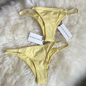 NWT Solid & Striped Cheeky Bikini Bottom